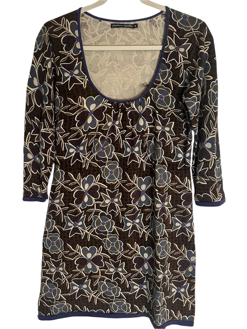 Gudrun Sjoden Organic Cotton Dress Tunic Scandinavian Floral Sustainable S
